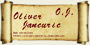 Oliver Jančurić vizit kartica